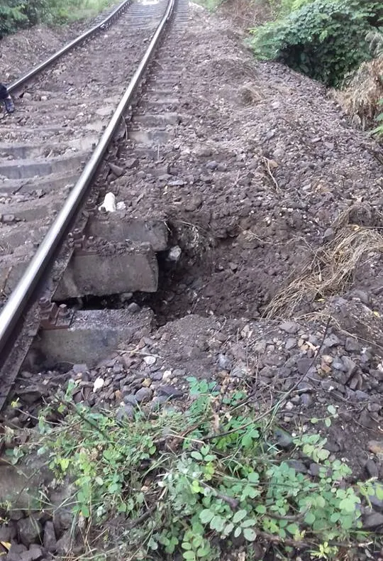 Trafic feroviar afectat de inundatii