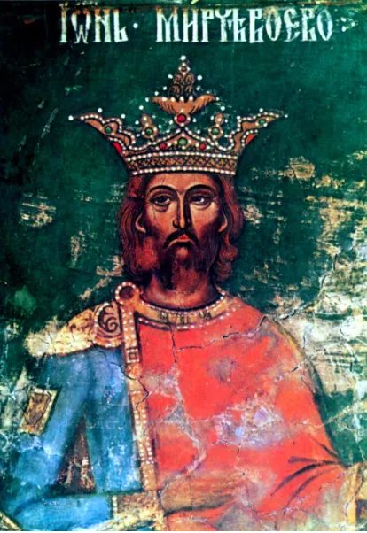 Statuia domnitorului Mircea cel Bătrân, in Orlesti
