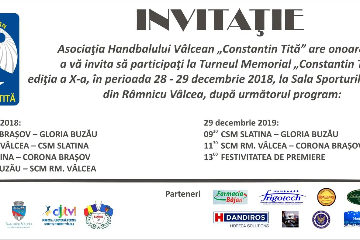 Memorialul "Constantin Tită" la handbal feminin, începe vineri !