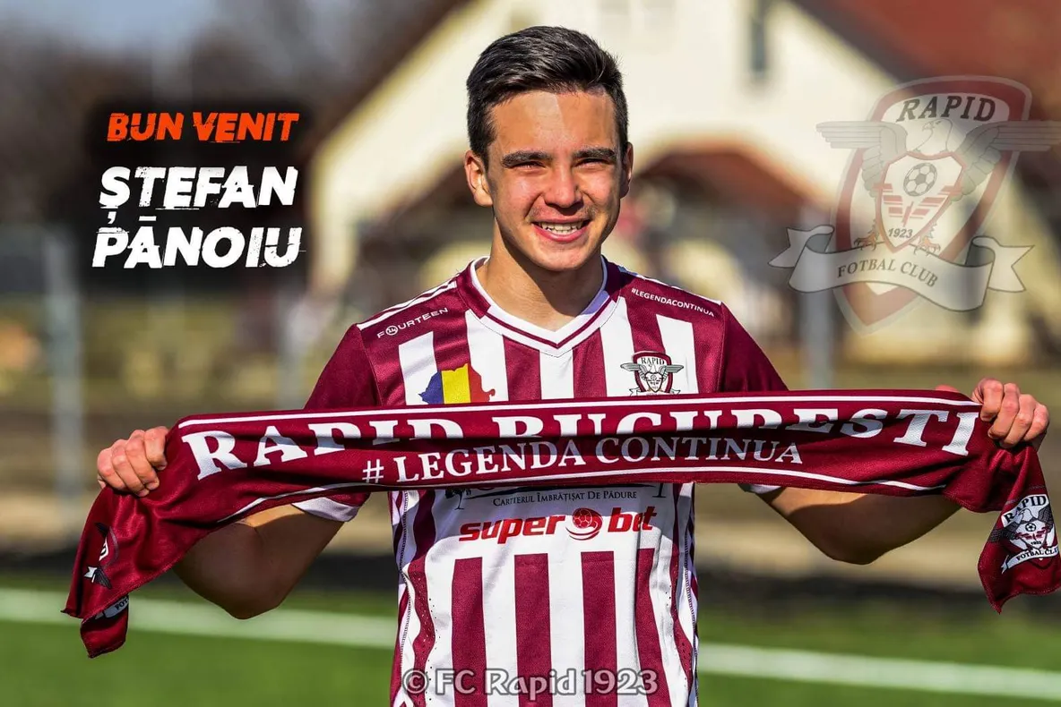 Tânărul vâlcean Ștefan Pănoiu a ales Rapid