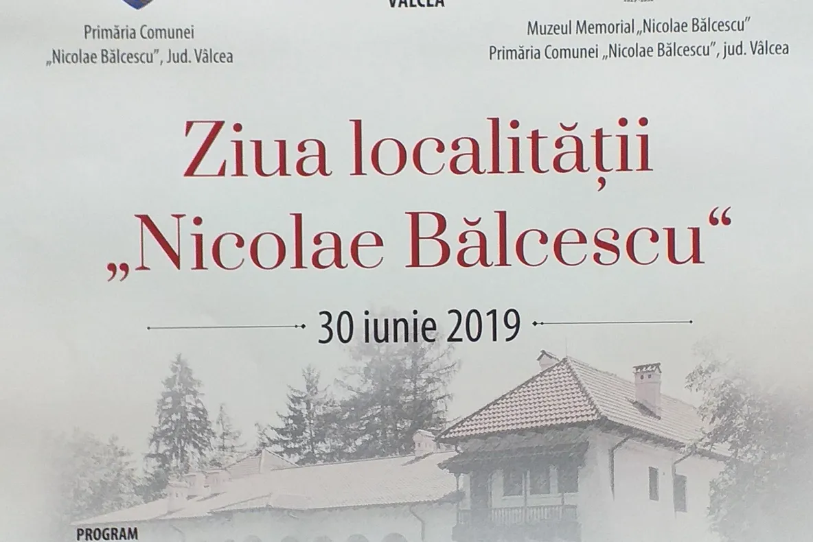Zilele Culturale Bicentenar Nicolae Bălcescu (1819-2019)