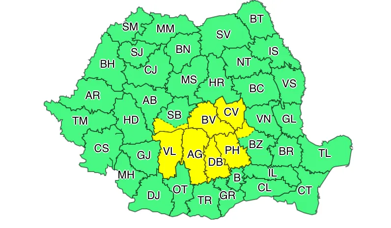 Avertizare meteo: Cod galben de vijelii în Vâlcea