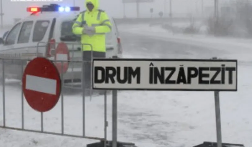 Restricții de circulație la această oră, din cauza vântului sau a zăpezii