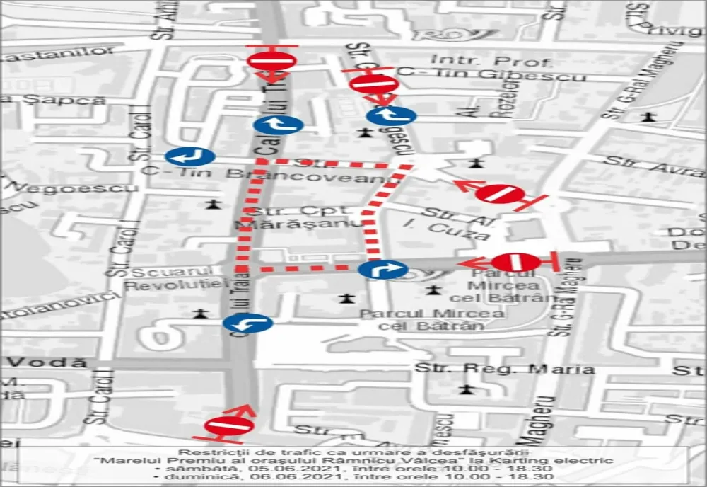 Restricții de circulație în Râmnicu Vâlcea 