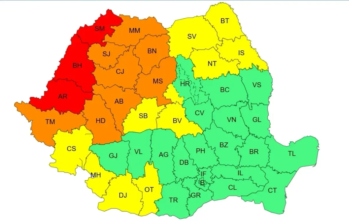 Alerte meteo de caniculă în aproape toată țara. COD ROȘU în 3 județe