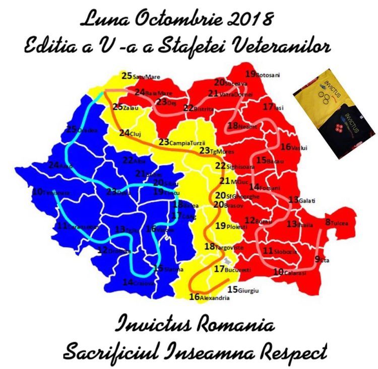 Ştafeta Veteranilor va trece prin Râmnicu Vâlcea