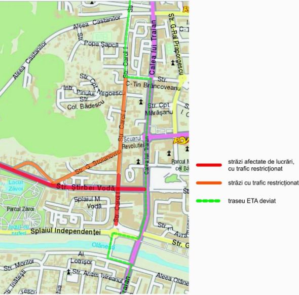 Traseele autobuzelor și microbuzelor SC ETA SA sunt deviate, începând de astăzi