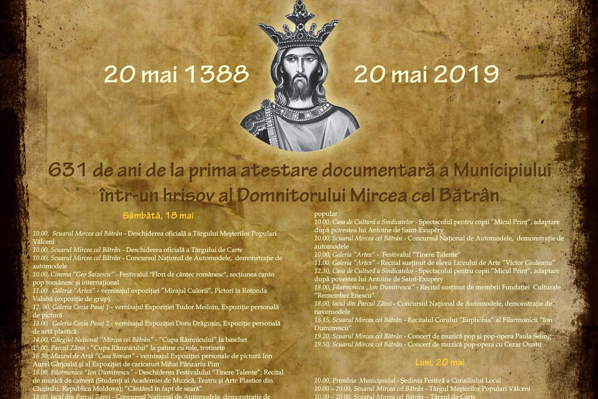 Programul manifestărilor de ”Zilele Râmnicului” 2019