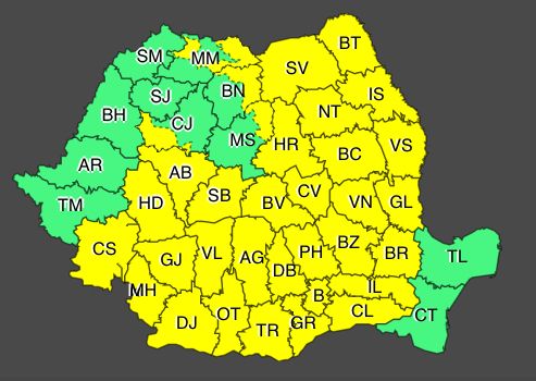 Plouă, din nou, la Vâlcea