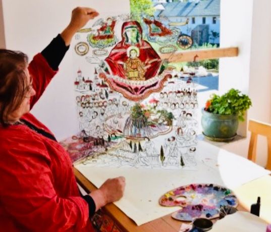 Pictura, un mod de viaţă pentru participanții taberei de la Mănăstirea Cozia