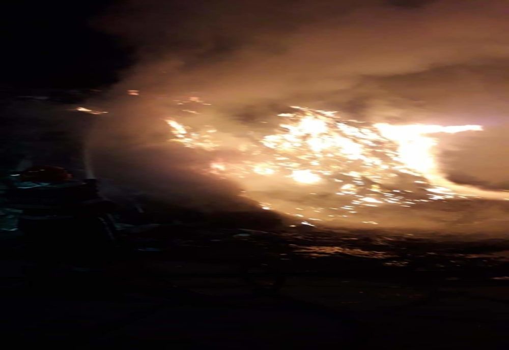 Incendiu în această seară la stația de sortare Râmnicu Vâlcea- Stolniceni
