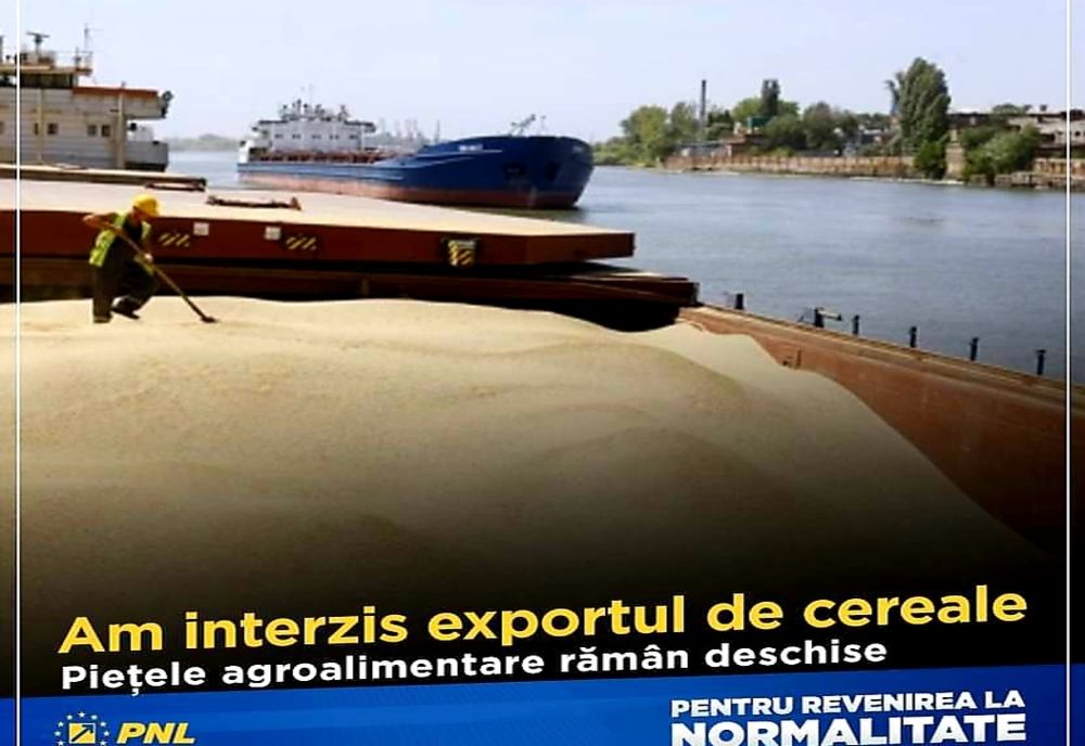 Exportul de cereale, interzis. Ordonanţa militară numărul 8