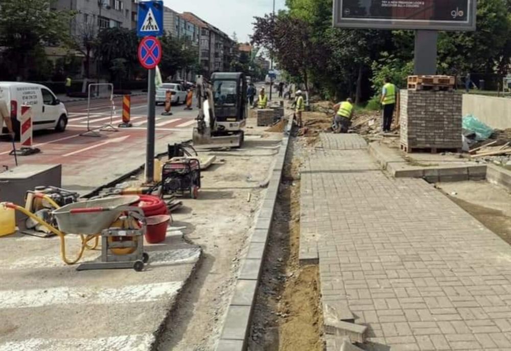 Lucrări în zona Spitalului Judeţean din Râmnicu Vâlcea