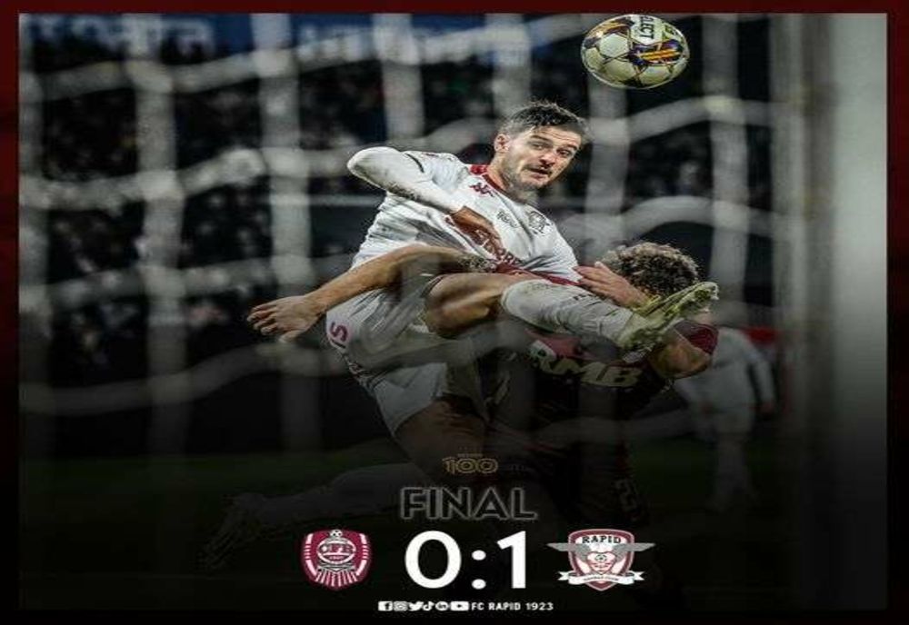 Rapid a învins-o pe CFR Cluj (1-0) în deplasare, în Superligă
