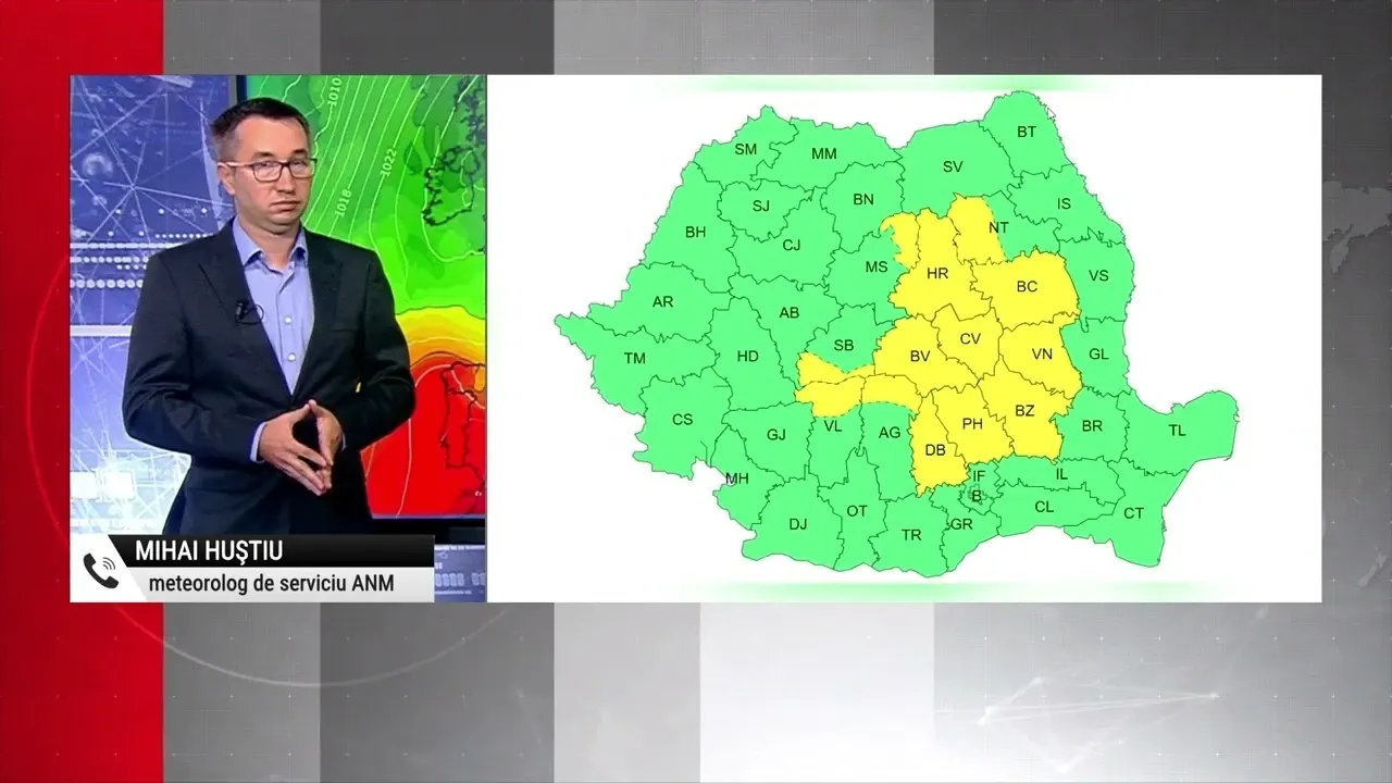 Vremea se schimbă radical. Cod galben de furtuni, vijelii și grindină în mai multe regiuni VIDEO