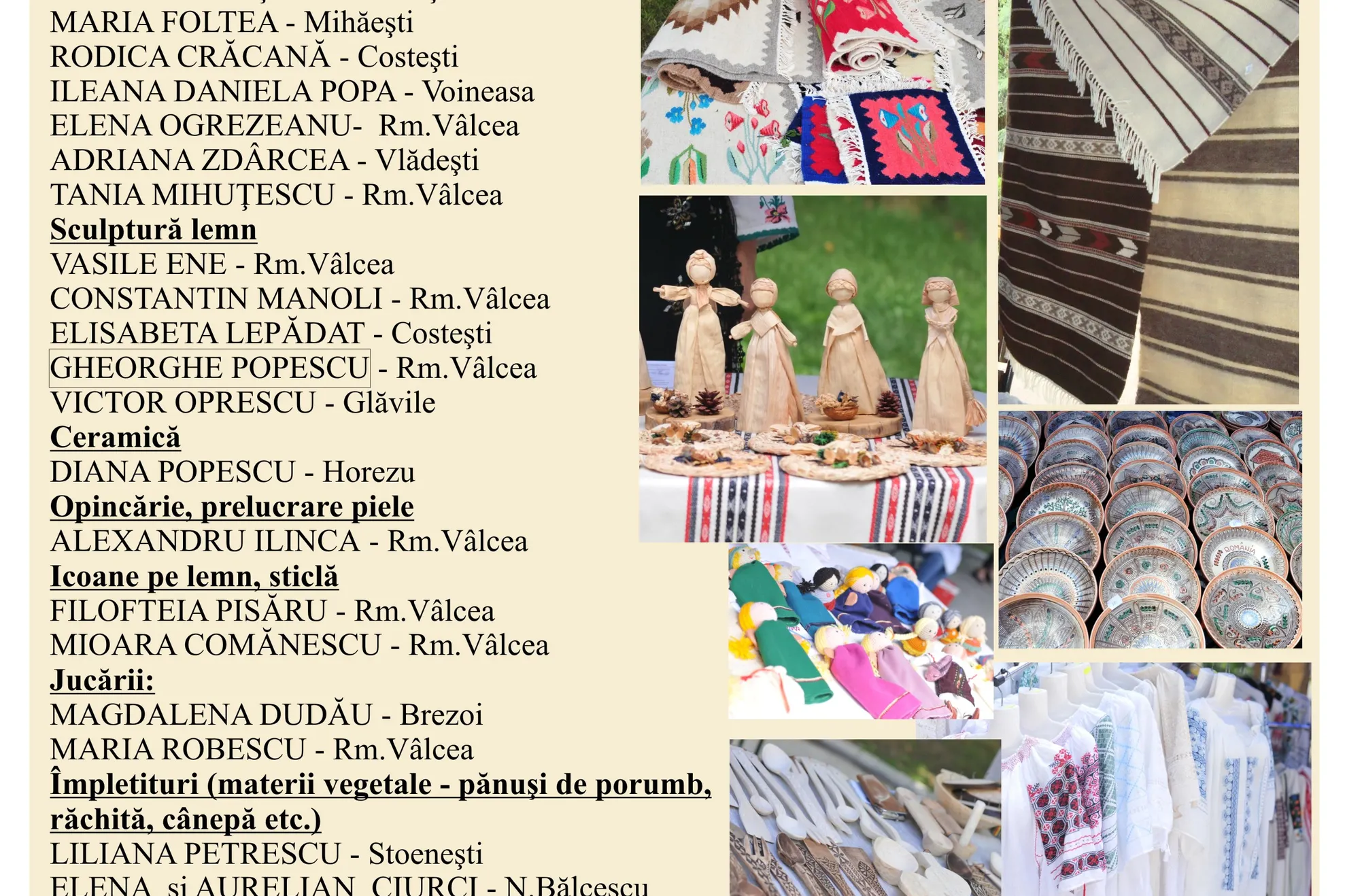 Afis Targul mesterilor valceni 2019