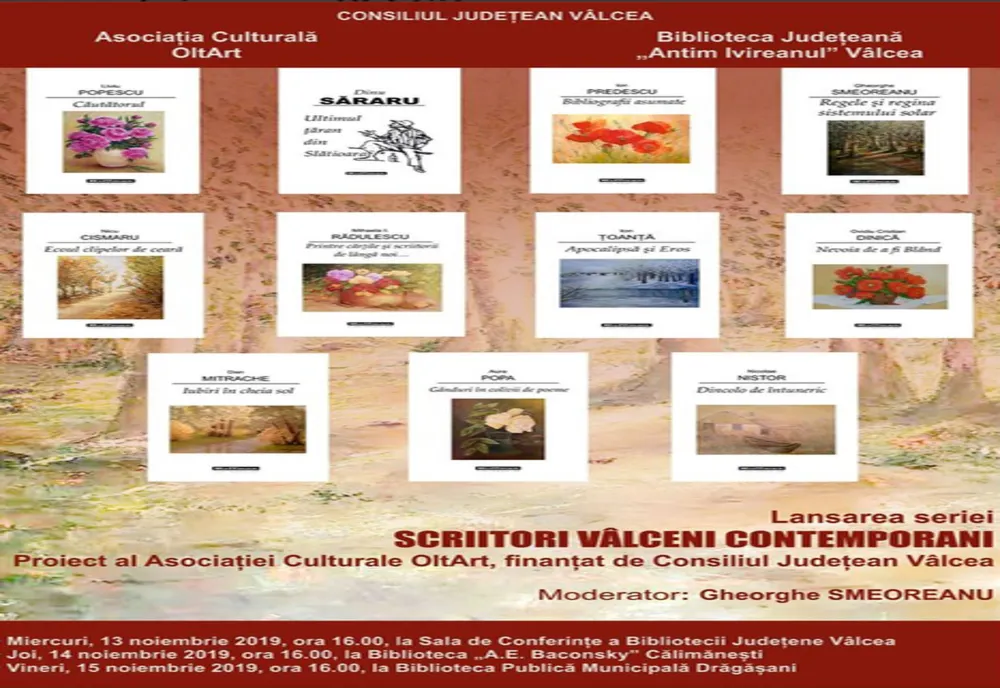Lansarea seriei "Scriitori valceni cantemporani", la Ramnicu Valcea