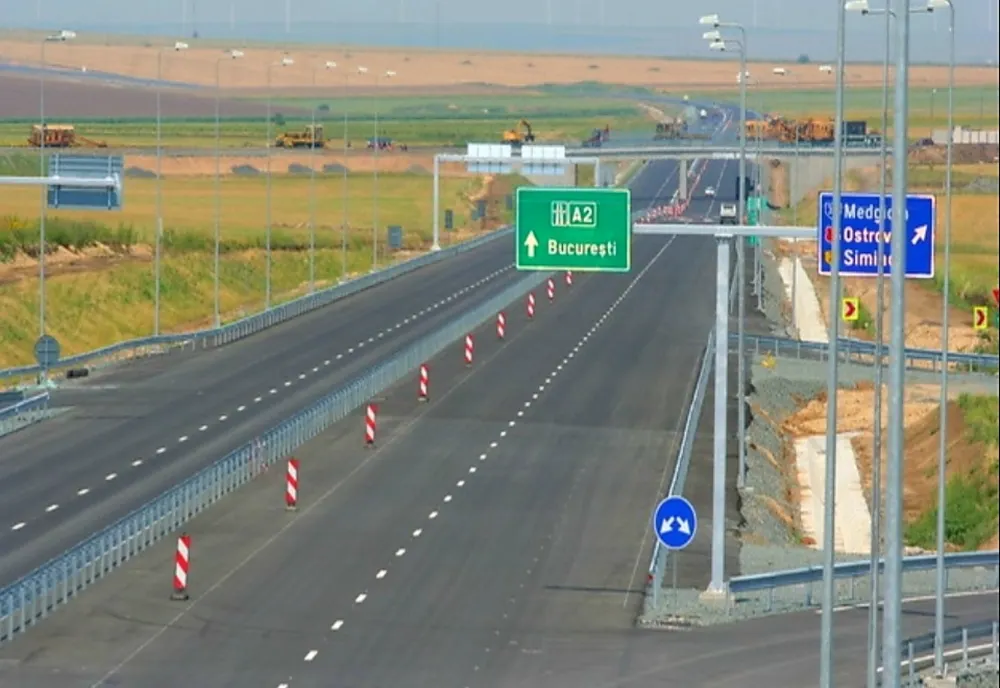 Lucrări pe A2, pe sensul către capitală