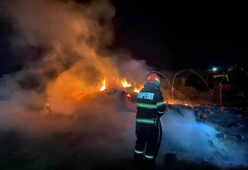 Incendiu puternic în Vâlcea