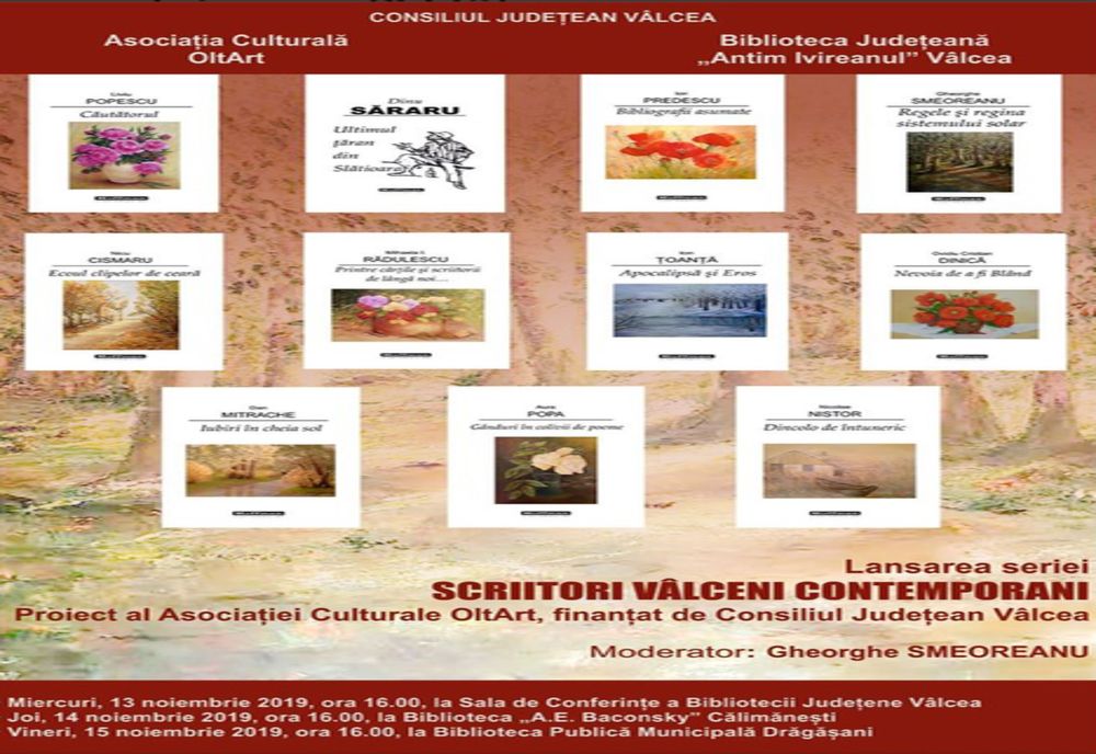 Lansarea seriei "Scriitori valceni cantemporani", la Ramnicu Valcea