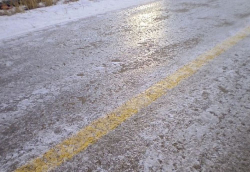 Polei pe DN 64 în această dimineață 