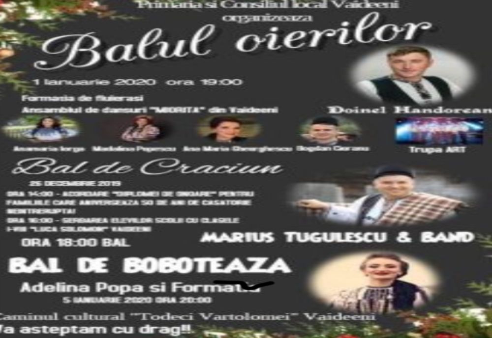 „Balul oierilor” revine în prima zi a anului 2020, la Vaideeni