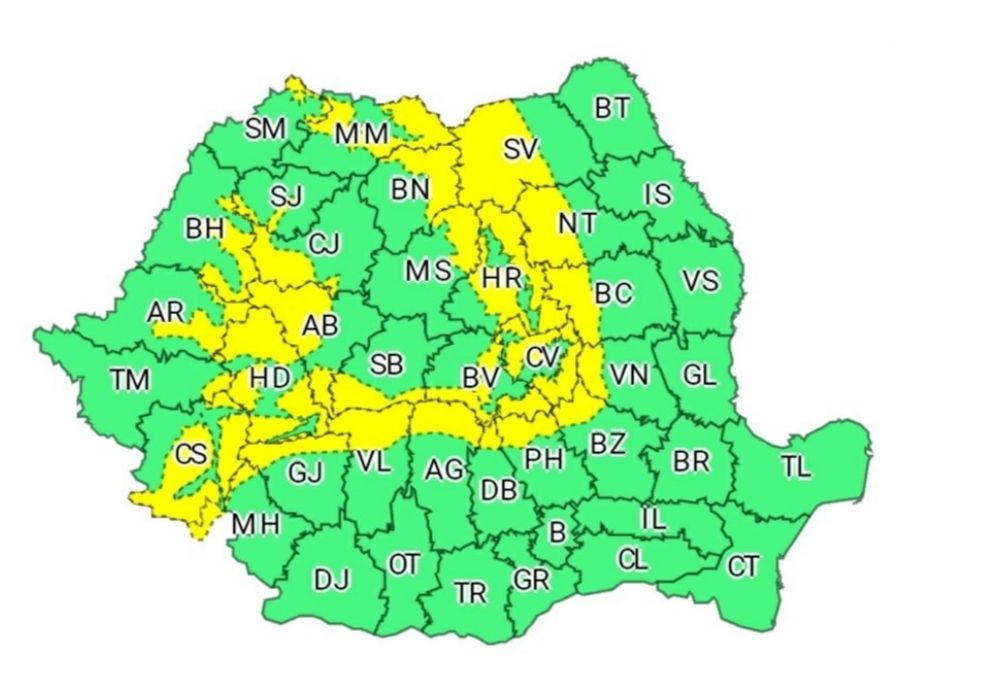 Vâlcea, sub incidența codului galben de vânt puternic, ninsori şi viscol 