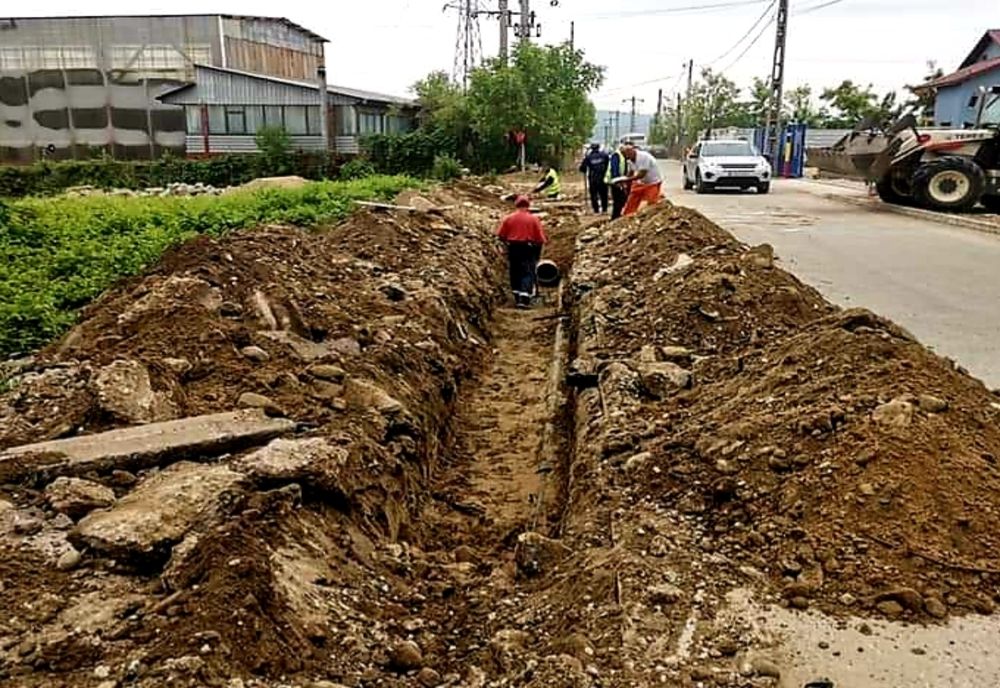 Canalizare pluvială pe strada Nistor Dumitrescu, din Râmnicu Vâlcea