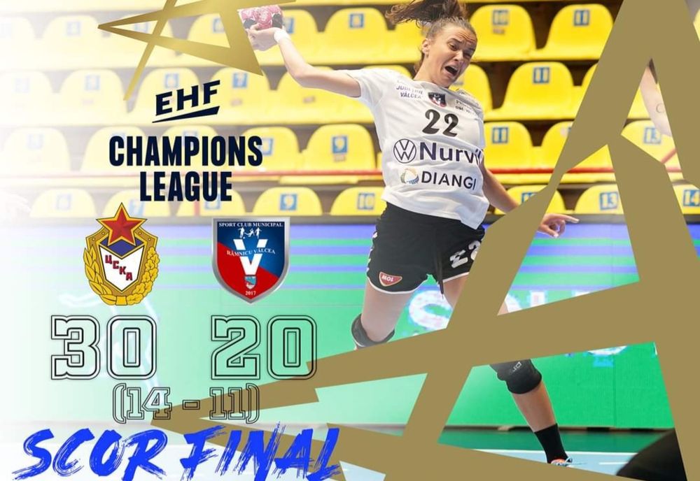 SCM Râmnicu Vâlcea a suferit a treia înfrângere în tot atâtea meciuri în cea mai importantă competiţie intercluburi de pe continent