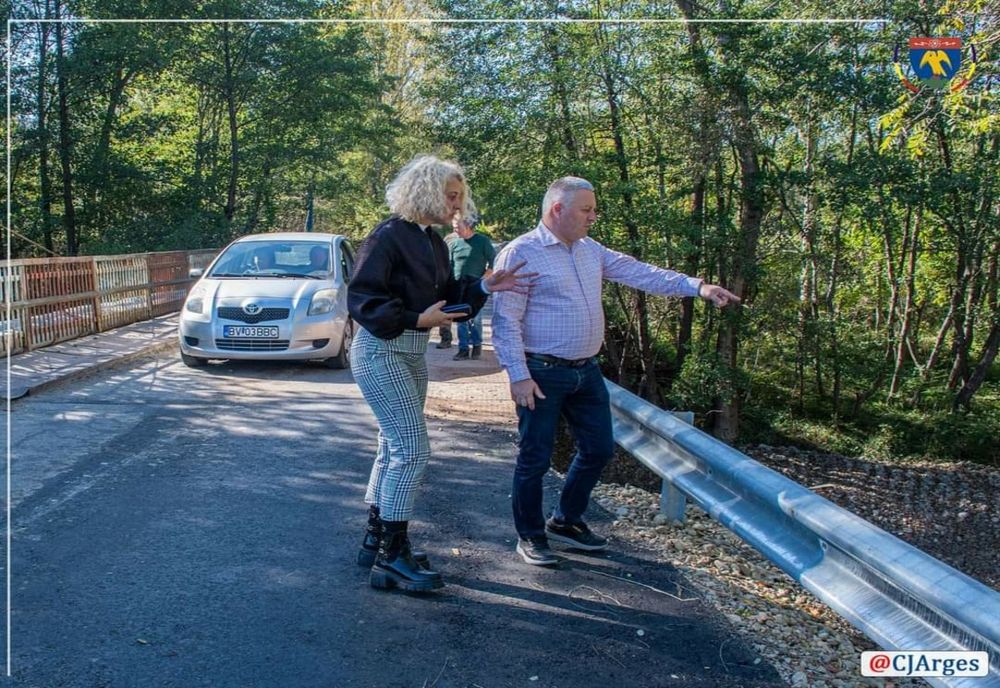 Podul care deservește locuitorii a trei comune din Argeș și Vâlcea a fost renovat