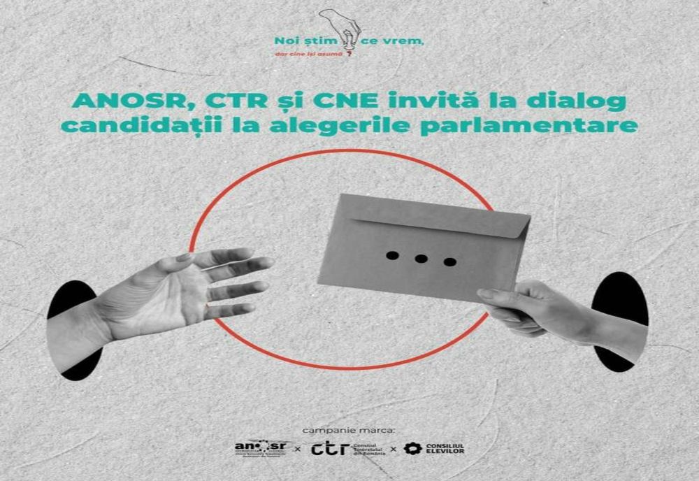 PARTIDELE CARE CANDIDEAZĂ LA PARLAMENTARE, INVITATE LA DISCUŢII DE CĂTRE ORGANIZAŢIILE DE TINERET ŞI STUDENŢEŞTI