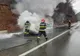 VIDEO. O maşină a luat foc pe Valea Oltului